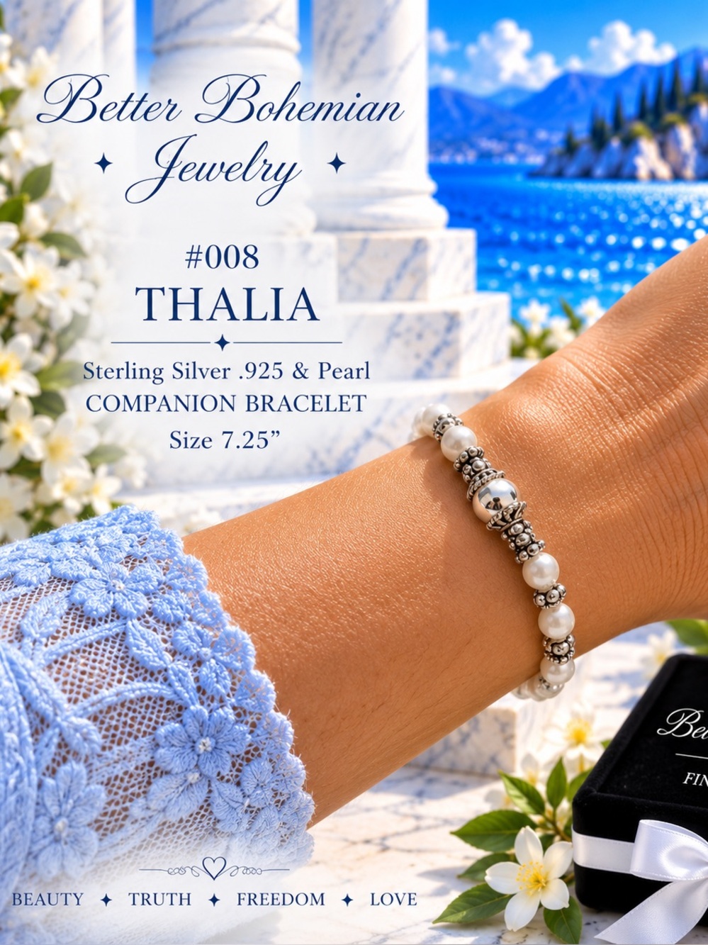 🥀THALIA #008.COMPANION BRACELET;A Grace,Beauty,Abundance,Joy,Good Cheer🥀USA MADE